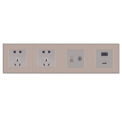 四聯(lián)體（五孔插座/電話+電視插座/HDMI+USB數(shù)據(jù)插座）