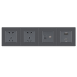 三聯(lián)體（五孔插座/電腦+電視插座/HDMI+USB數(shù)據(jù)插座）
